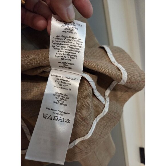 Eddie Bauer Windowpane Plaid Blazer Jacket Stretch Sz 2XL Pinstripe Sleeve - Picture 11 of 13